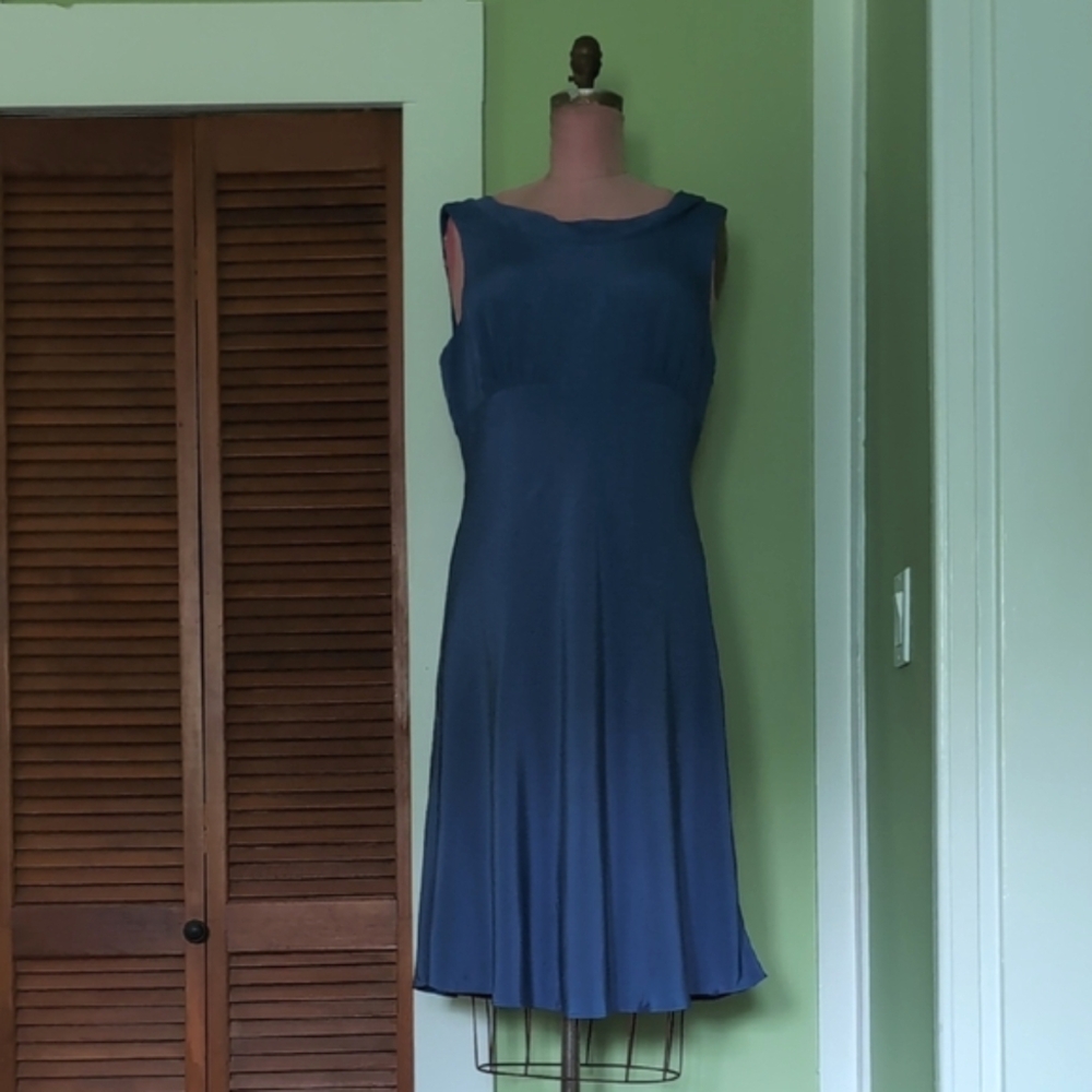 J. Crew Blue Midi Dress